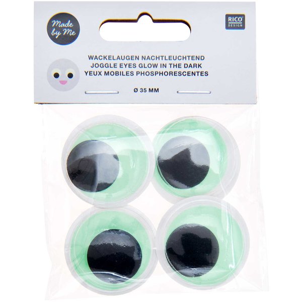 Wackelaugen Groß - nachtleuchtend